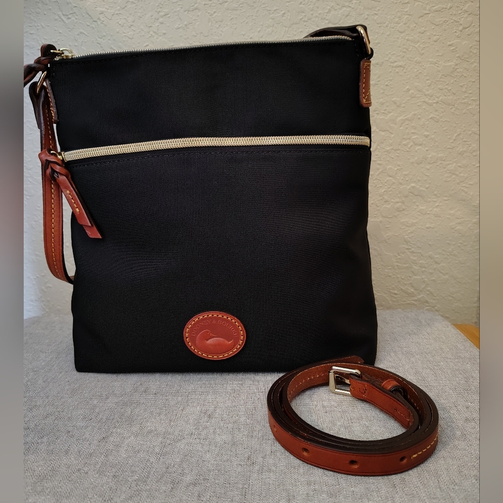 Dooney & Bourke Nylon Crossbody With Leather Trim.